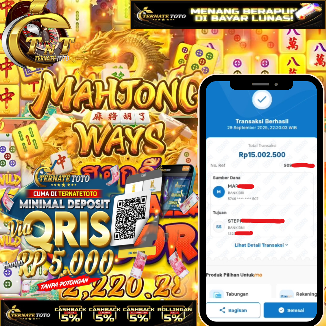 TERNATETOTO - MENANG MAHJONG WAYS Rp.15,000,000,-